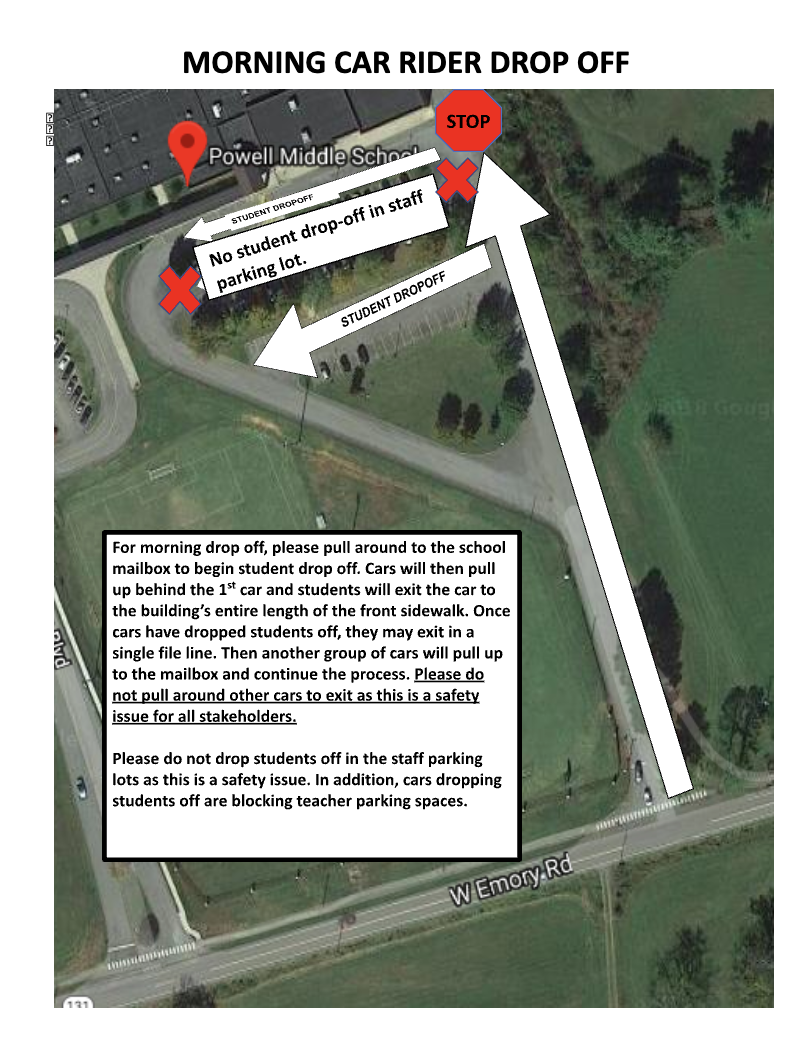  Morning Drop Off Instructions